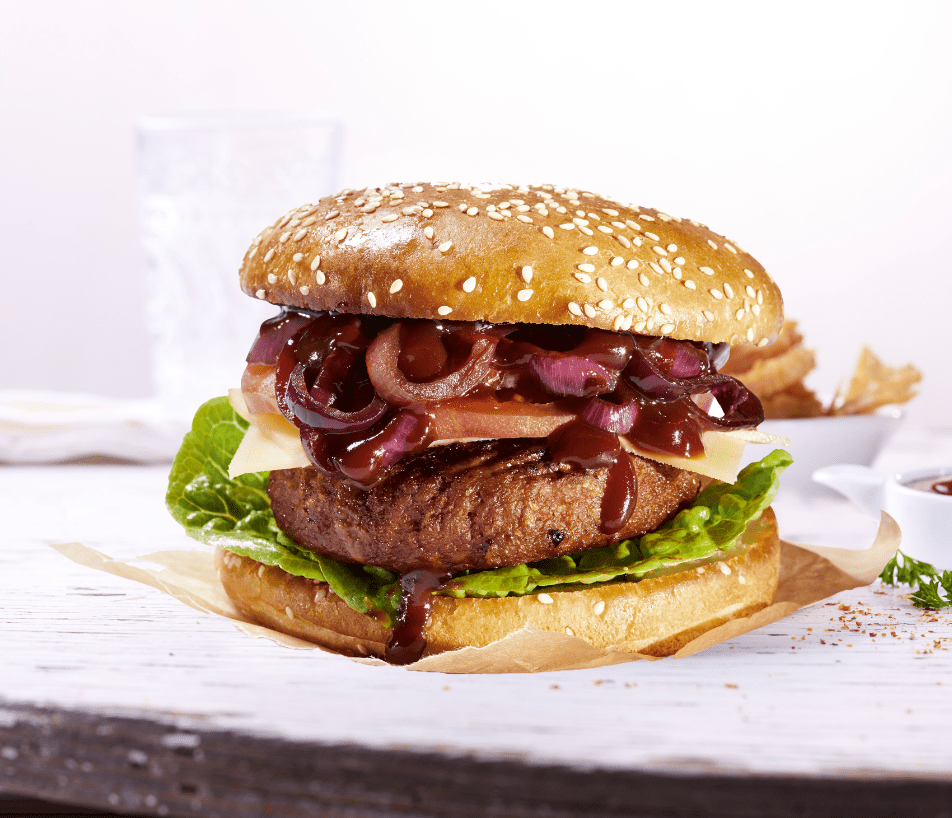 Rote Zwiebel Balsamico Burger The Green Mountain